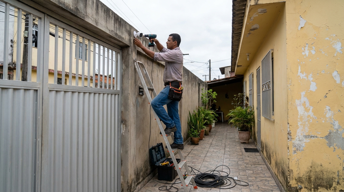 Instalacao de cameras de seguranca profissional em Blumenau‑SC