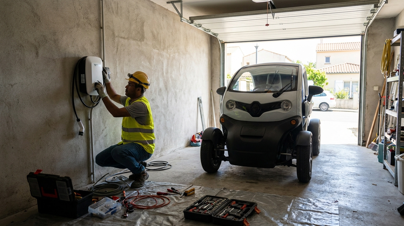 Instalacao de carregador de carro eletrico profissional em Blumenau‑SC