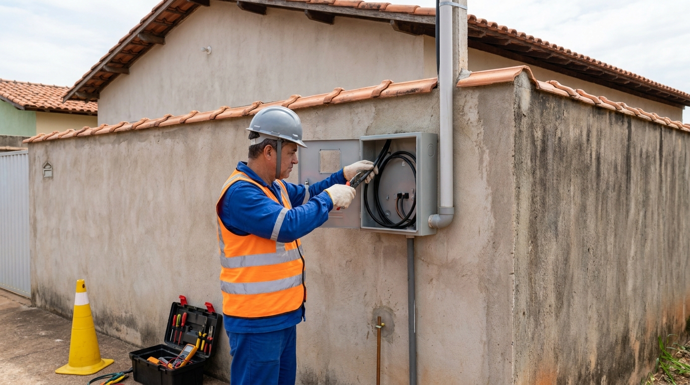 Instalacao de padrao de energia profissional em Blumenau‑SC