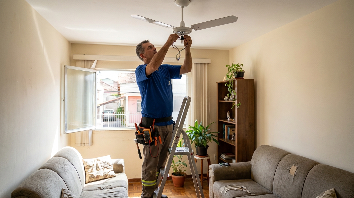 Instalacao de ventilador de teto em Blumenau‑SC
